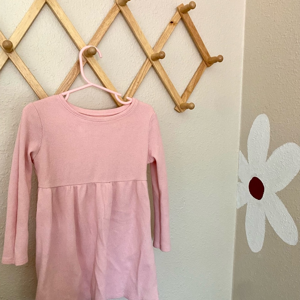 Light Pink Casual Toddler Dress 4T